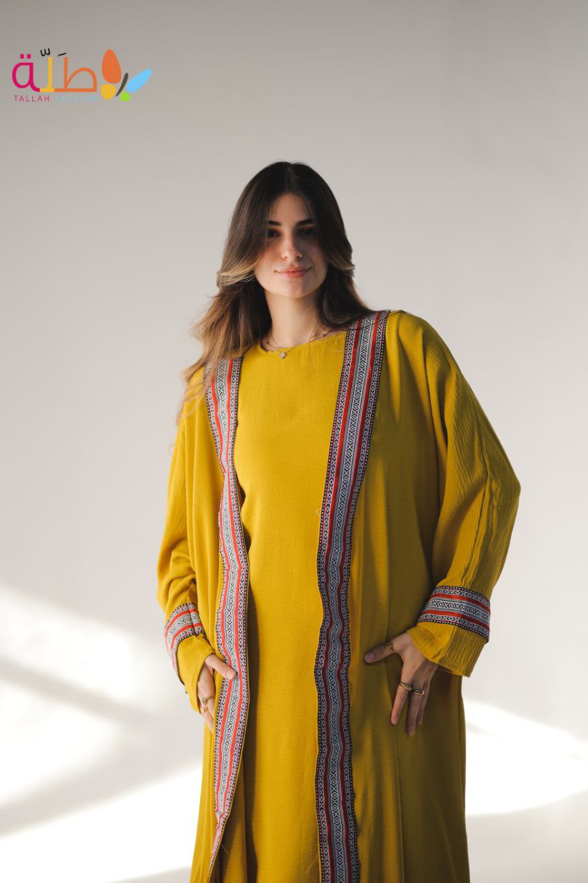 kaftan without basic- yellow
