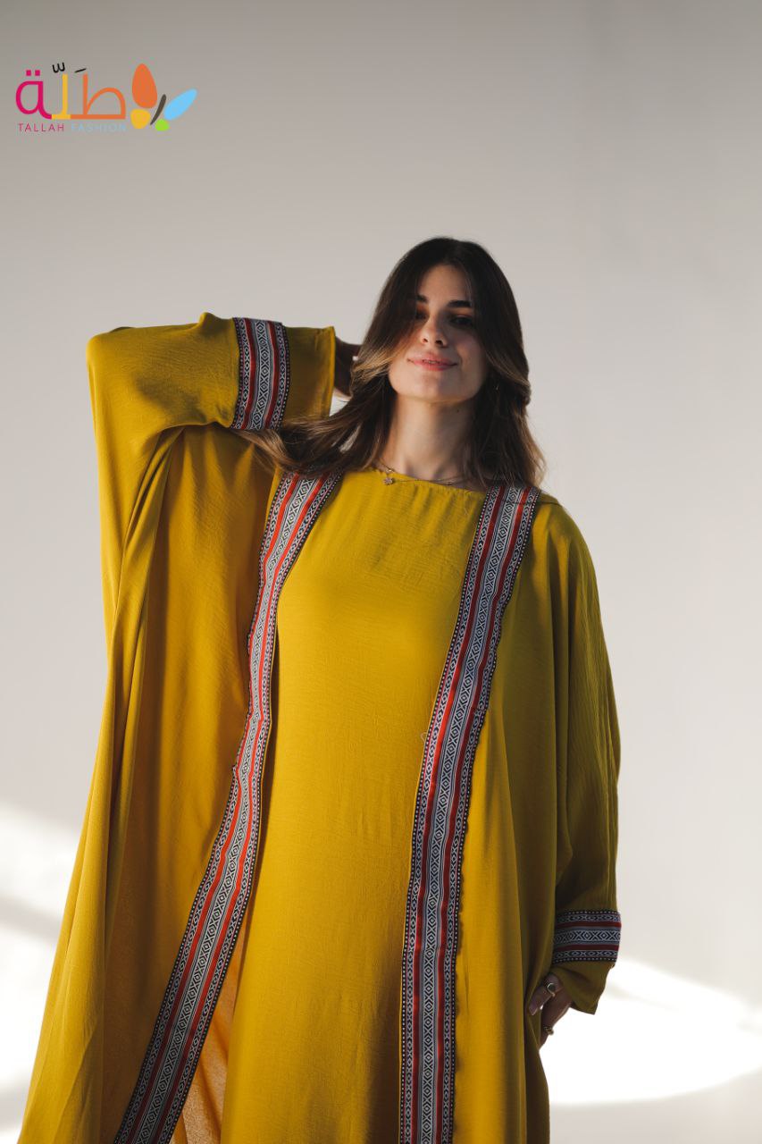 kaftan without basic- yellow