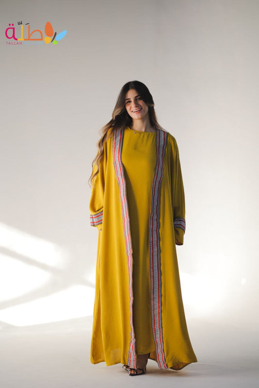 kaftan without basic- yellow