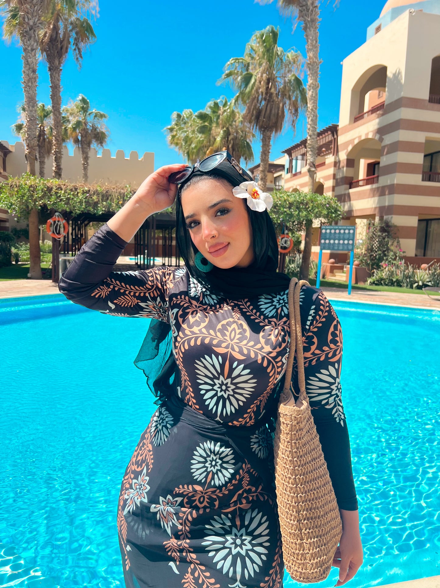 Burkini blue&black