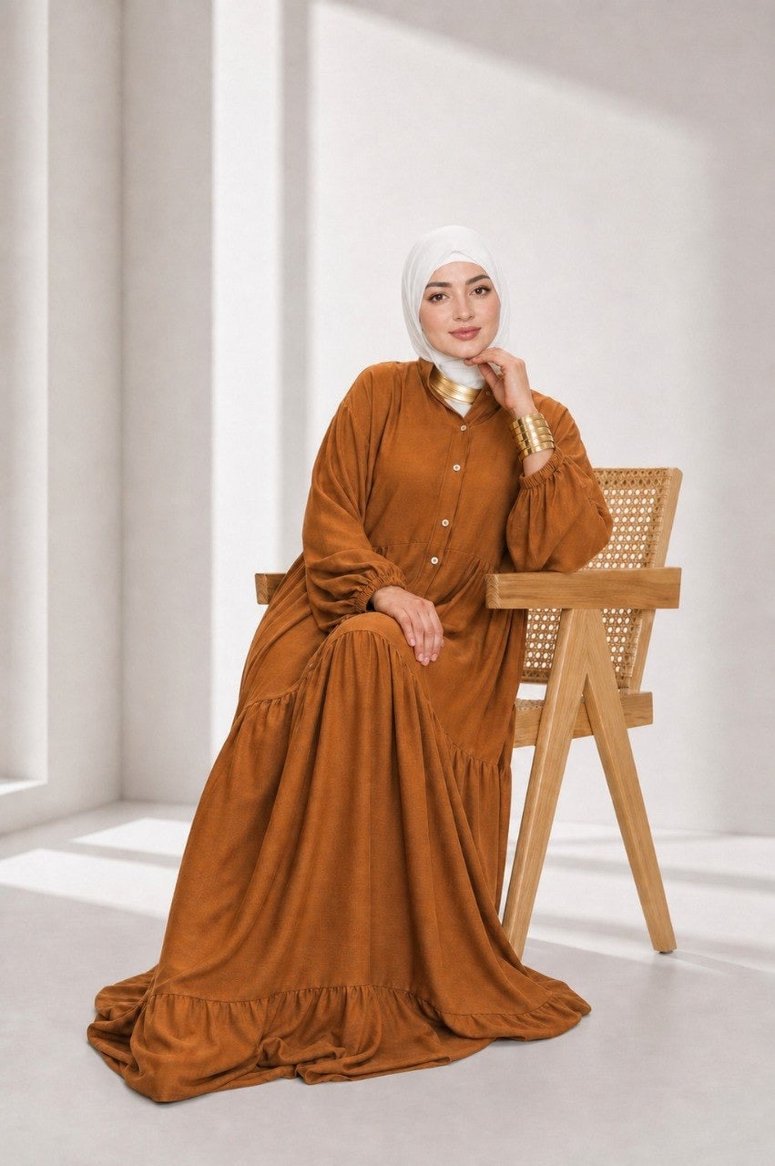 Flow Dress - cinnamon