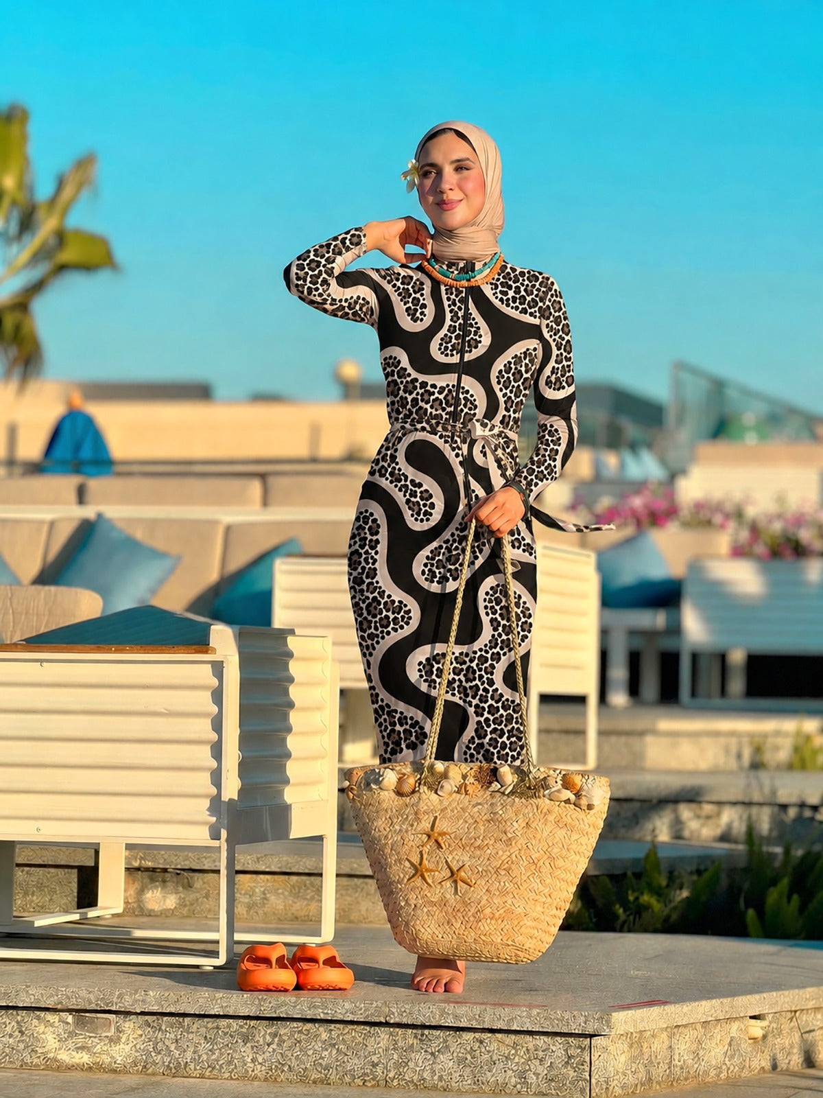 burkini - snake pattern