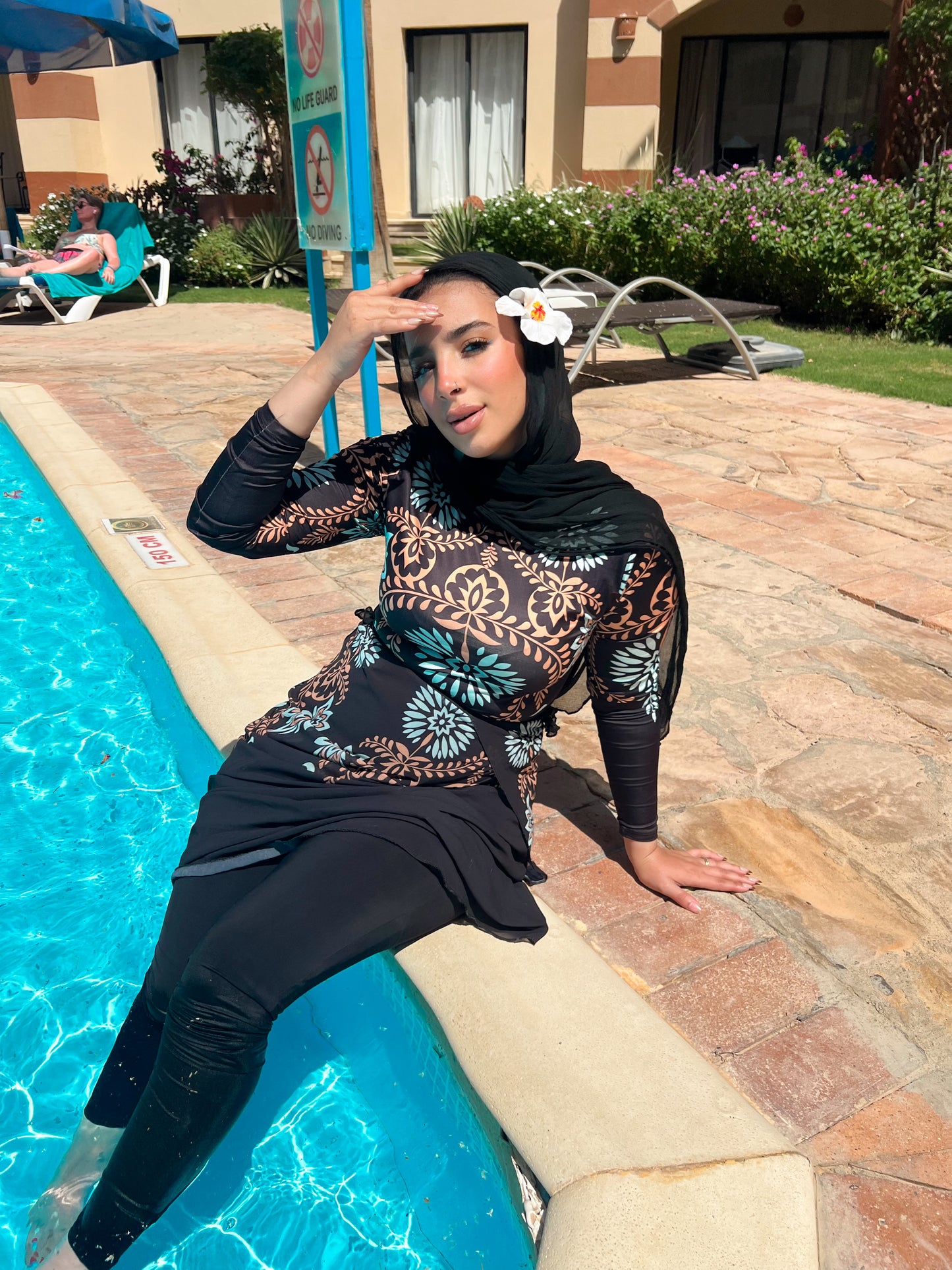 Burkini blue&black