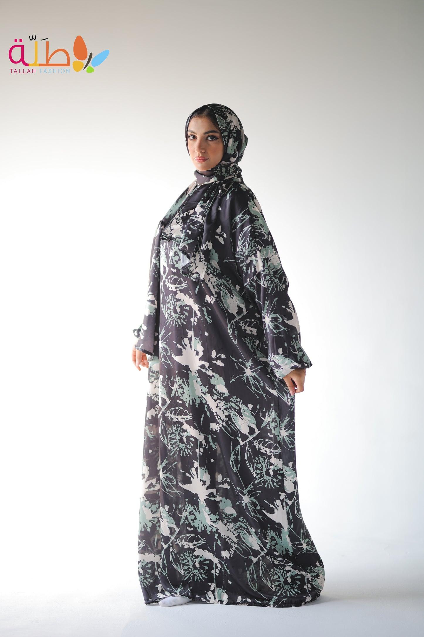 Isdal Satin - black & white