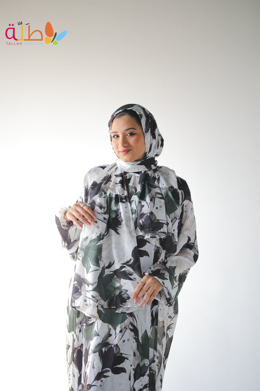 Isdal Satin - black & white