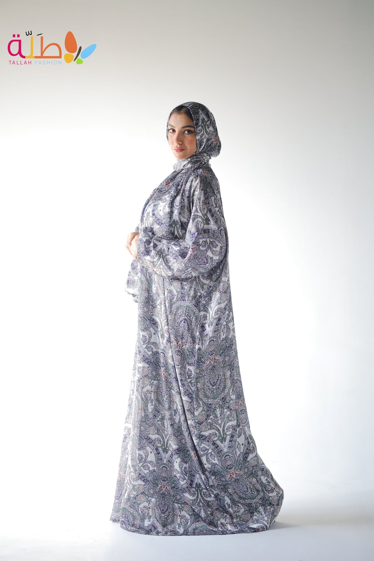 Isdal Satin - blueish pattern