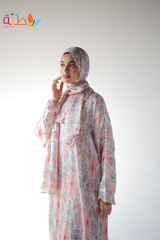 Isdal Satin - pinkish pattern