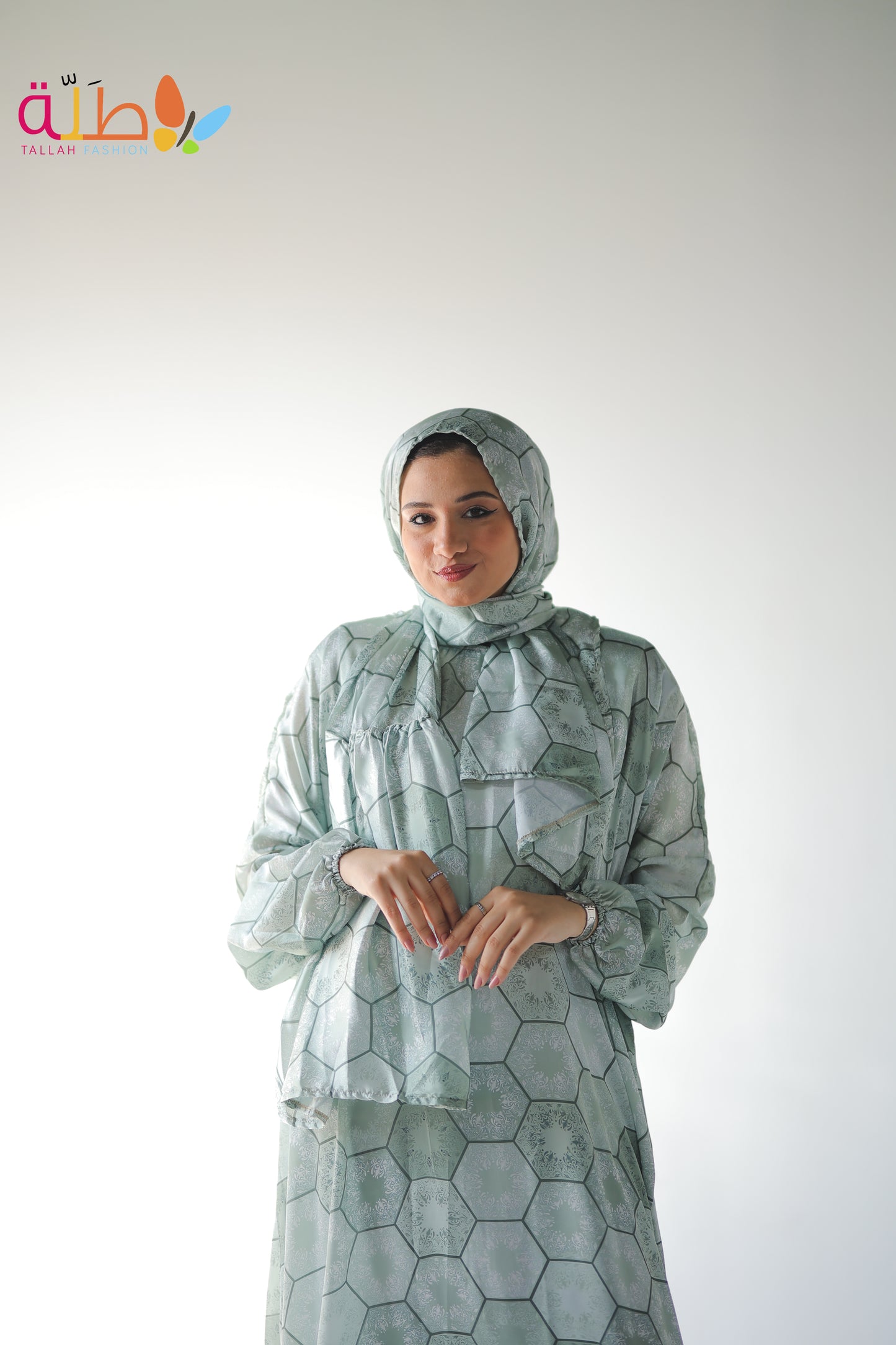 Isdal staan - green hexa-pattern