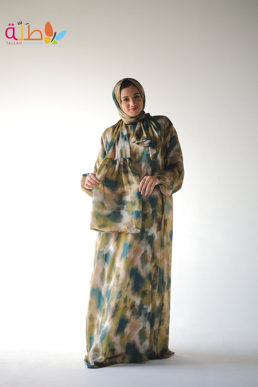 Isdal Satin- dark yellow pattern