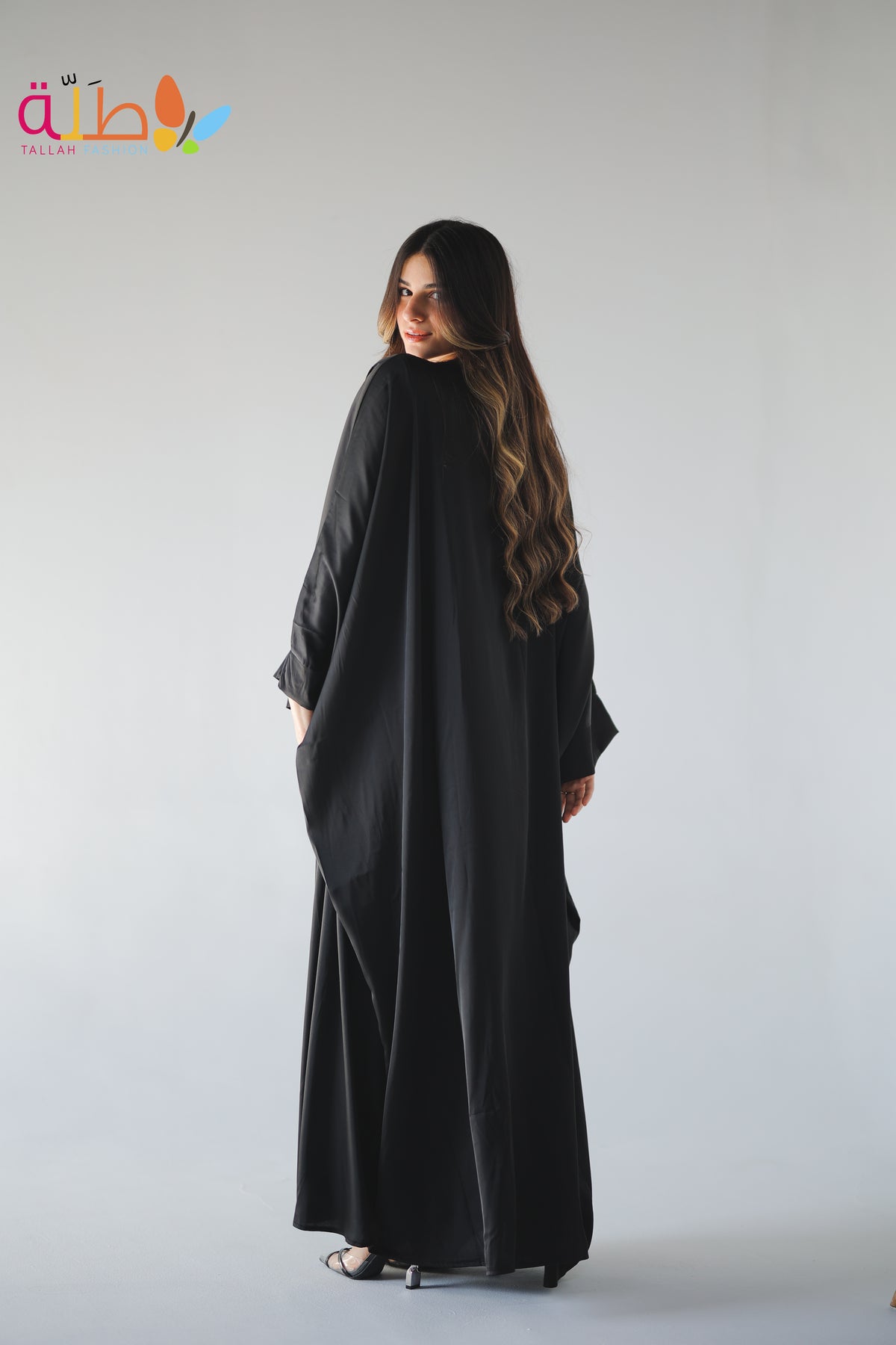 Abaya Satin - black