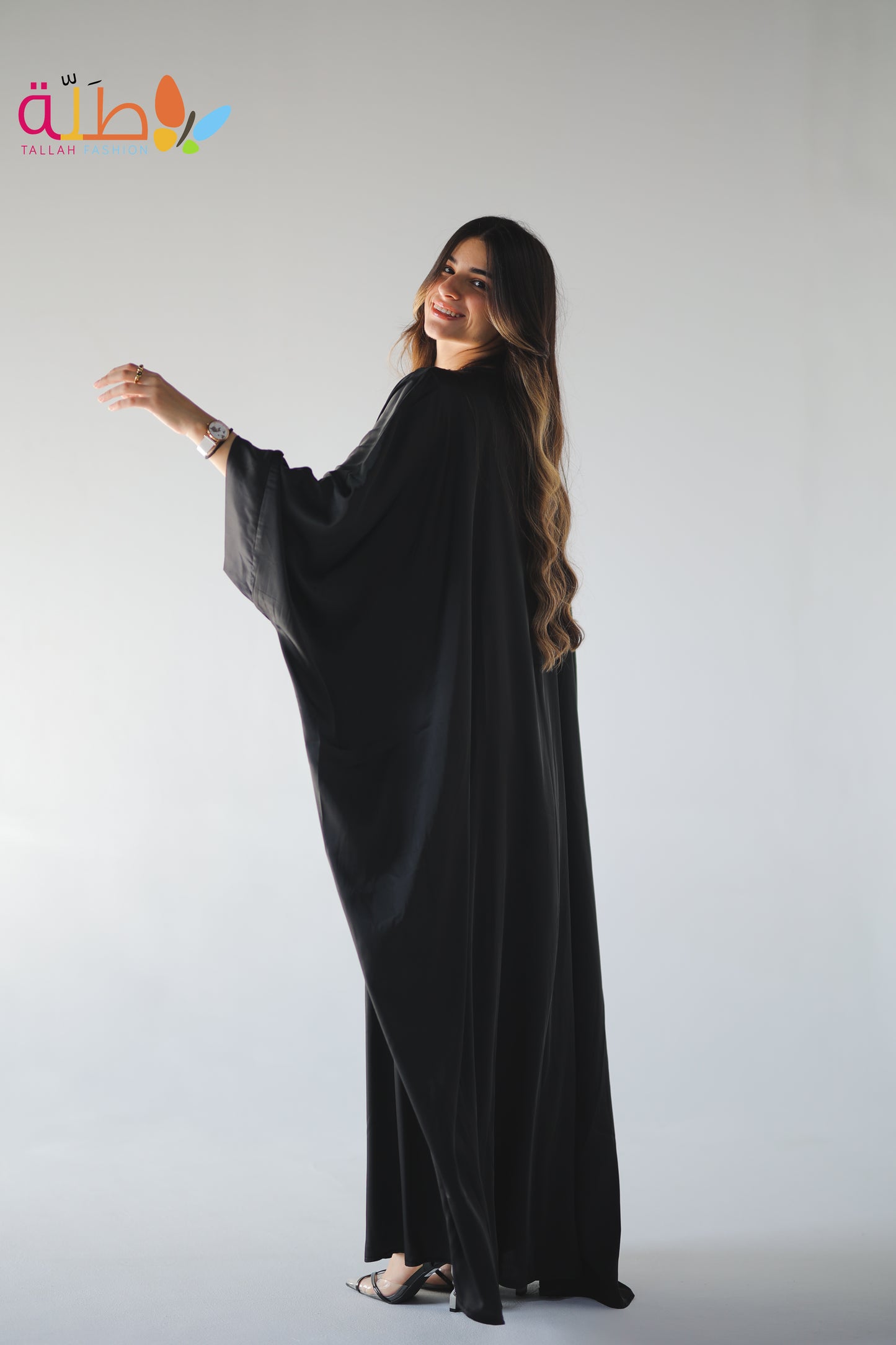 Abaya Satin - black