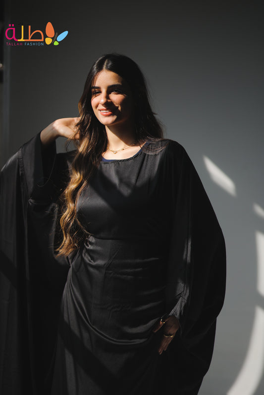 Abaya Satin - black