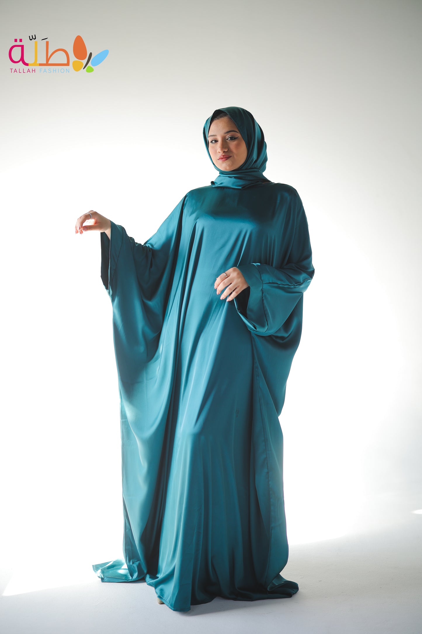 Abaya Satin - bright blue