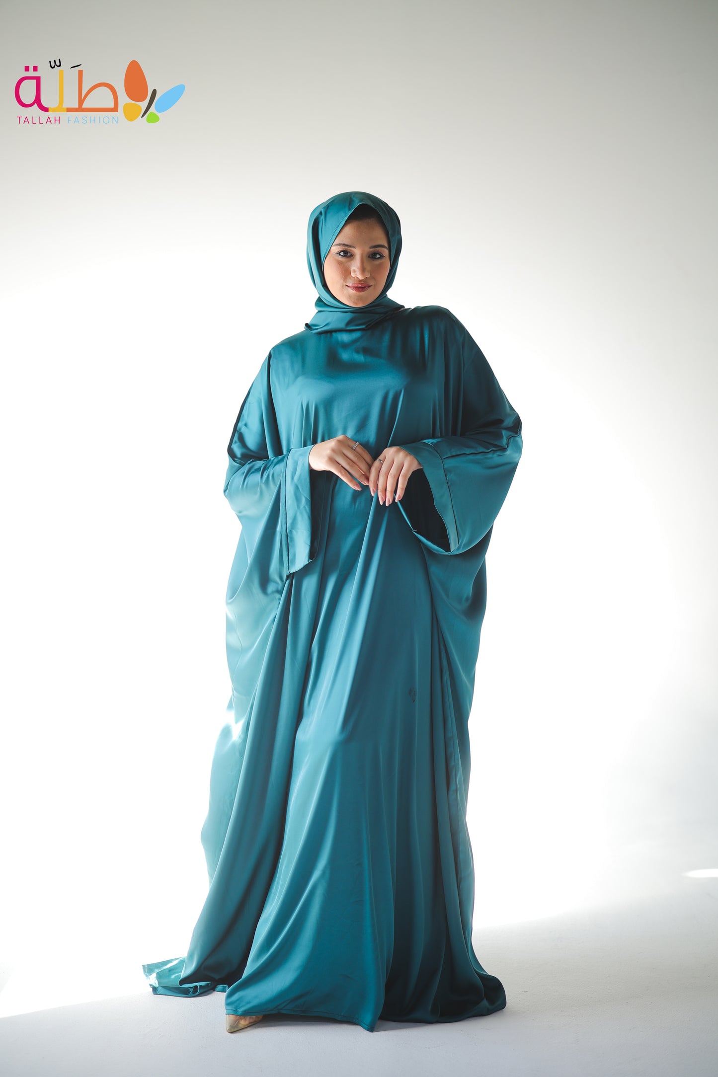 Abaya Satin - bright blue
