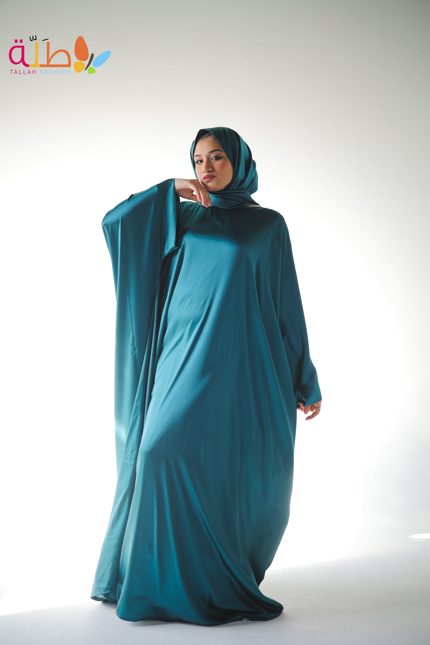 Abaya Satin - bright blue