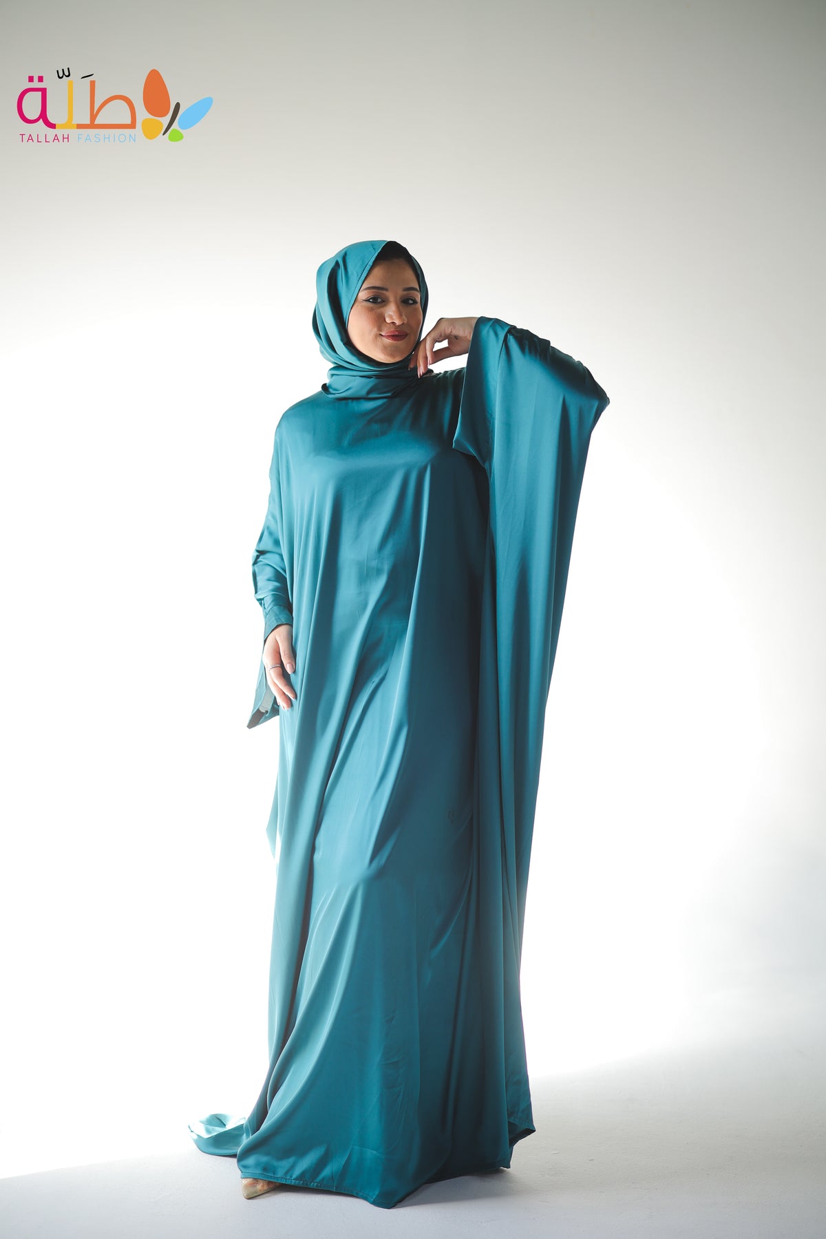 Abaya Satin - bright blue