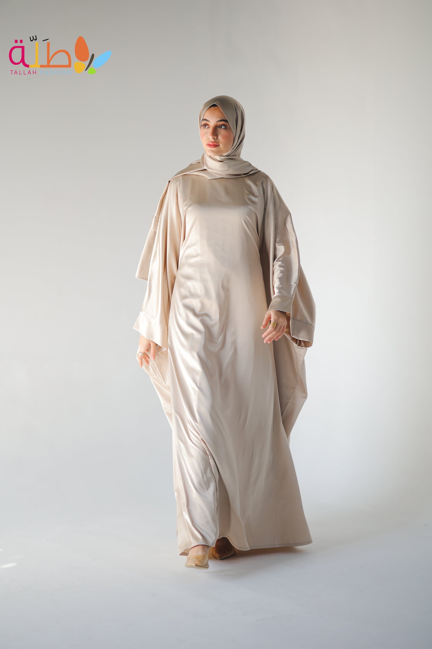 Abaya Satin - beige