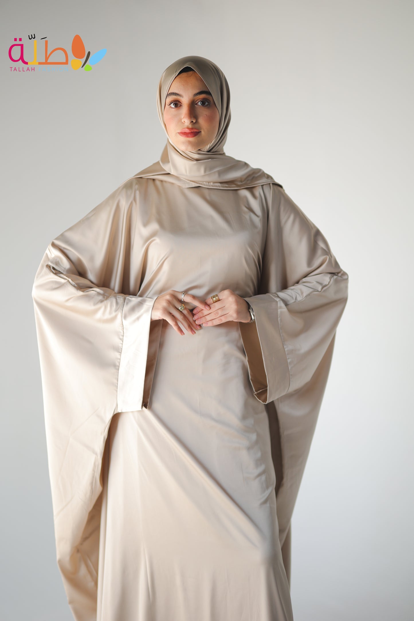Abaya Satin - beige
