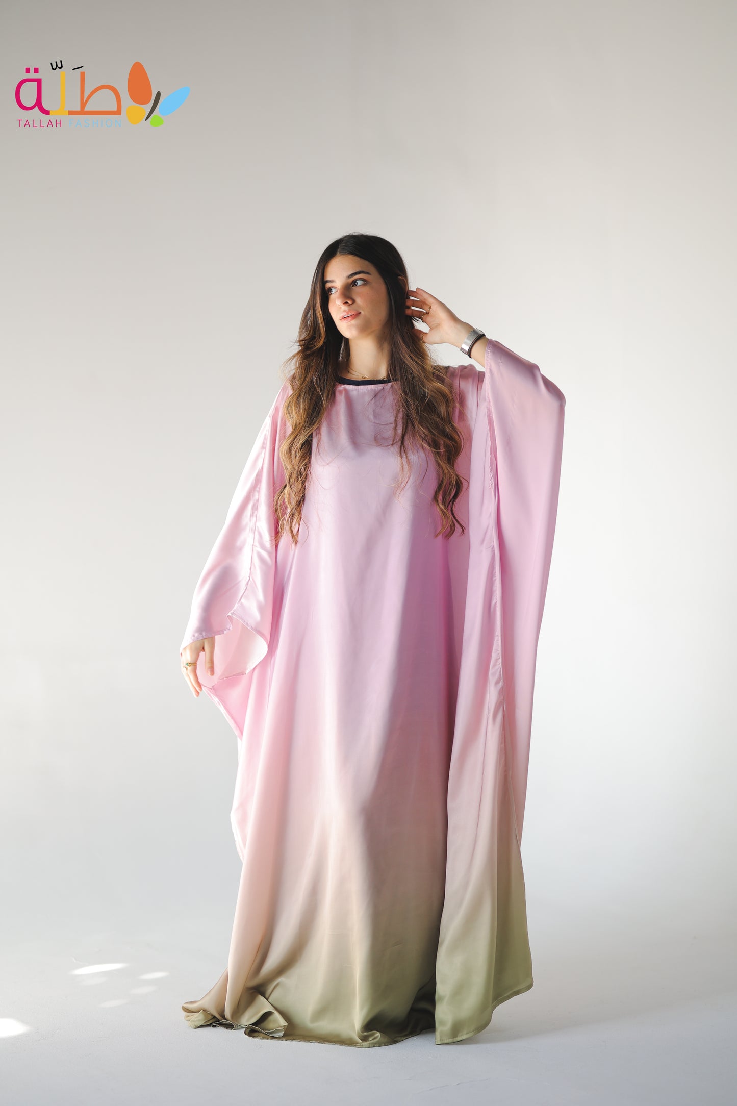Abaya Satin - pink
