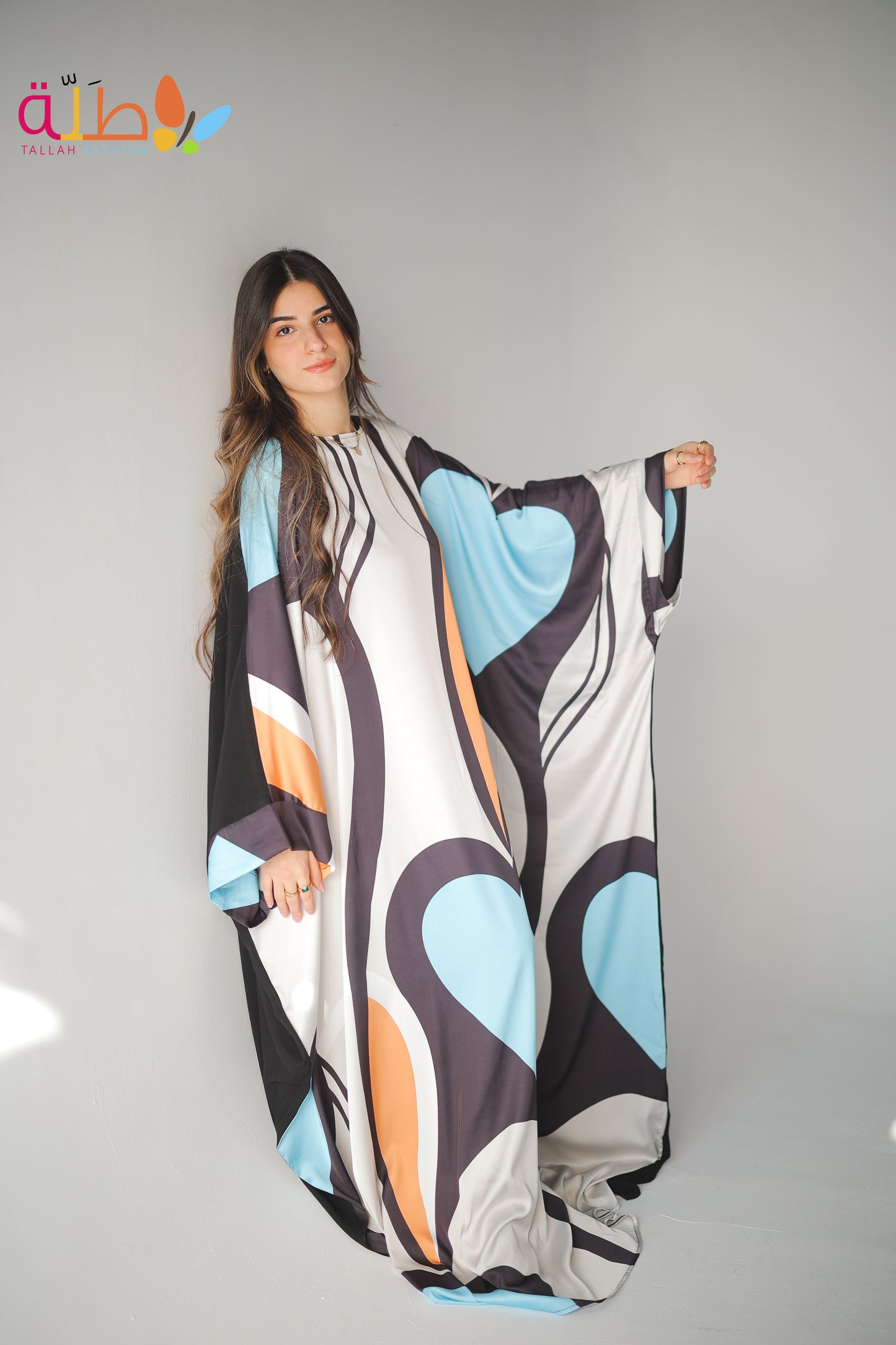 Abaya Mix satin and viscose