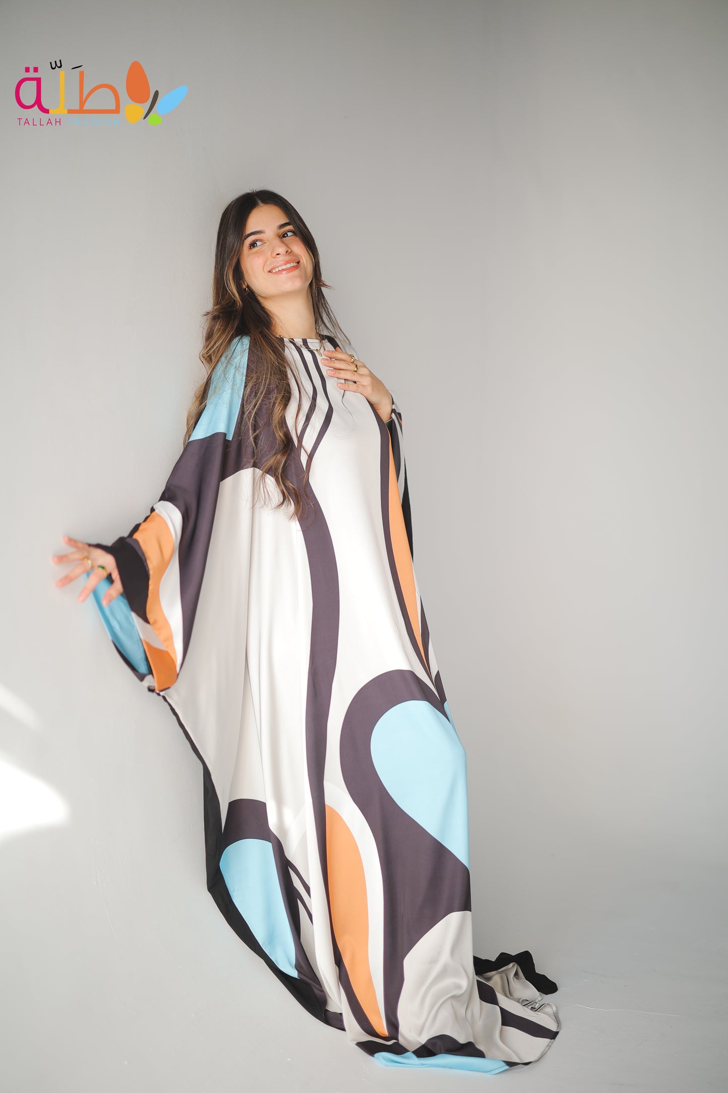 Abaya Mix satin and viscose