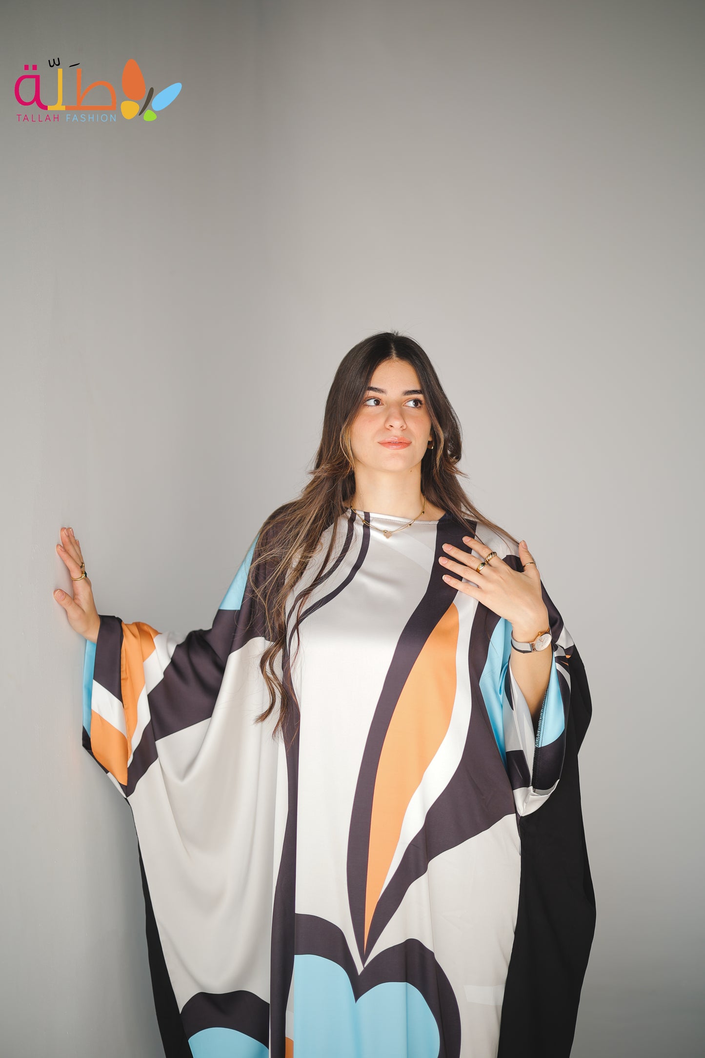 Abaya Mix satin and viscose