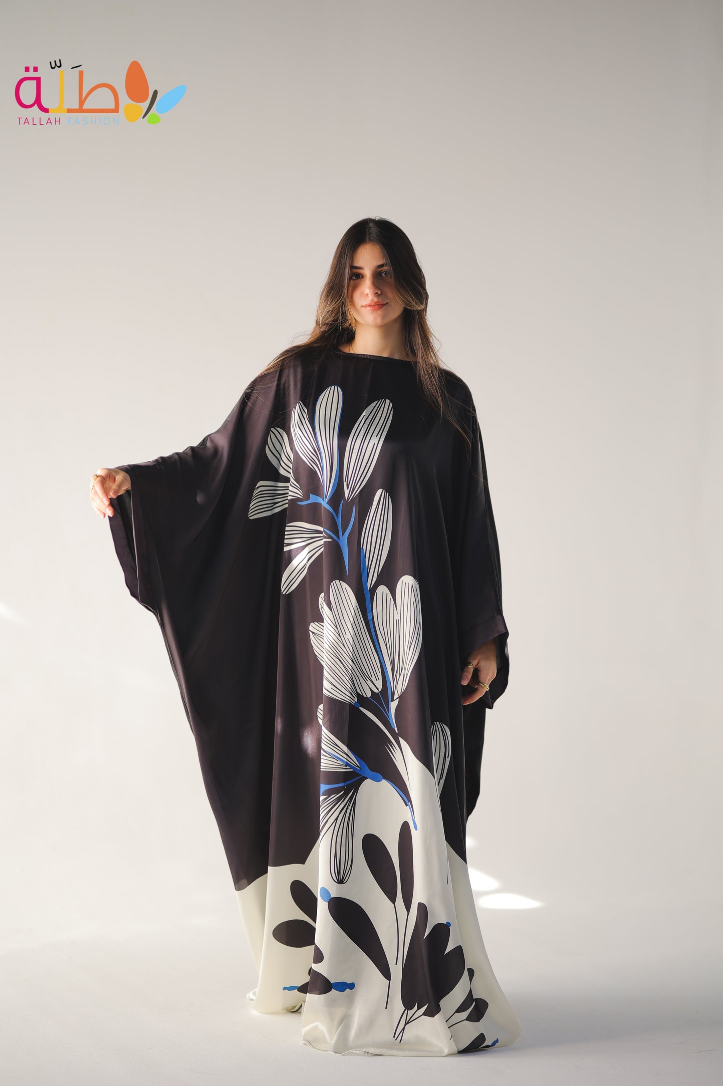 Abaya Mix satin and viscose