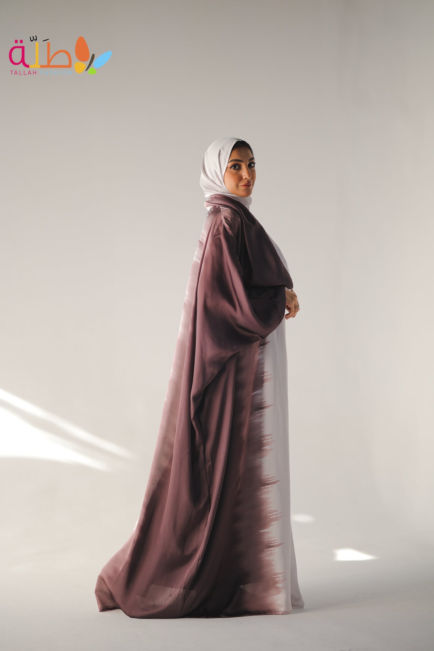 Malhafa Satin - half brown half white