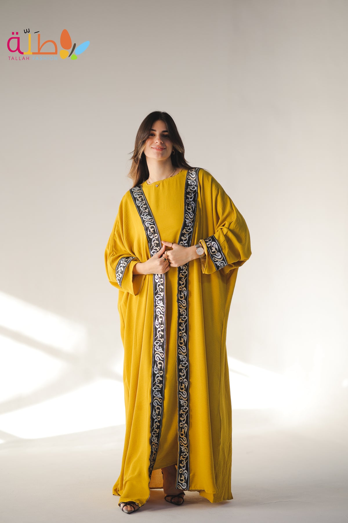 Kaftan without basic- yellow