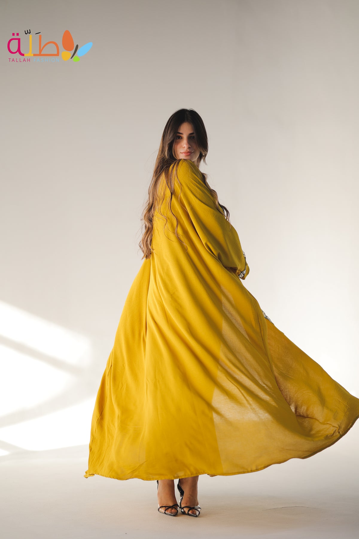 Kaftan without basic- yellow