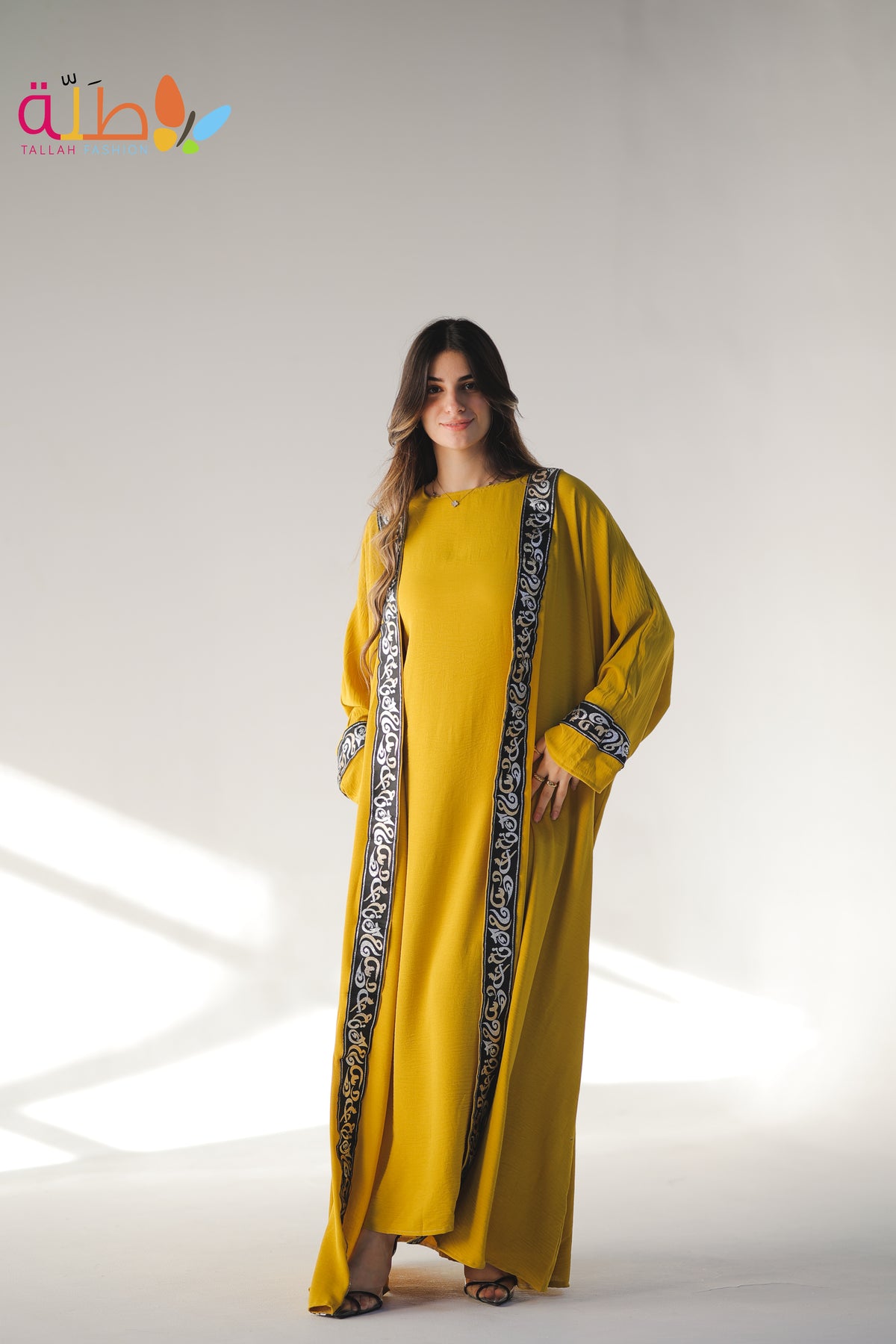 Kaftan without basic- yellow