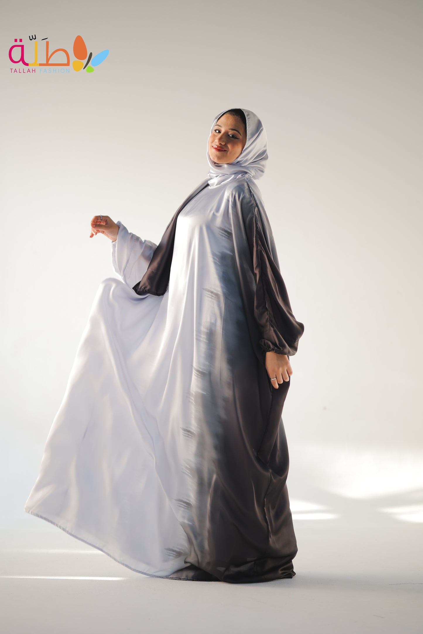 Malhafa Satin - black & white