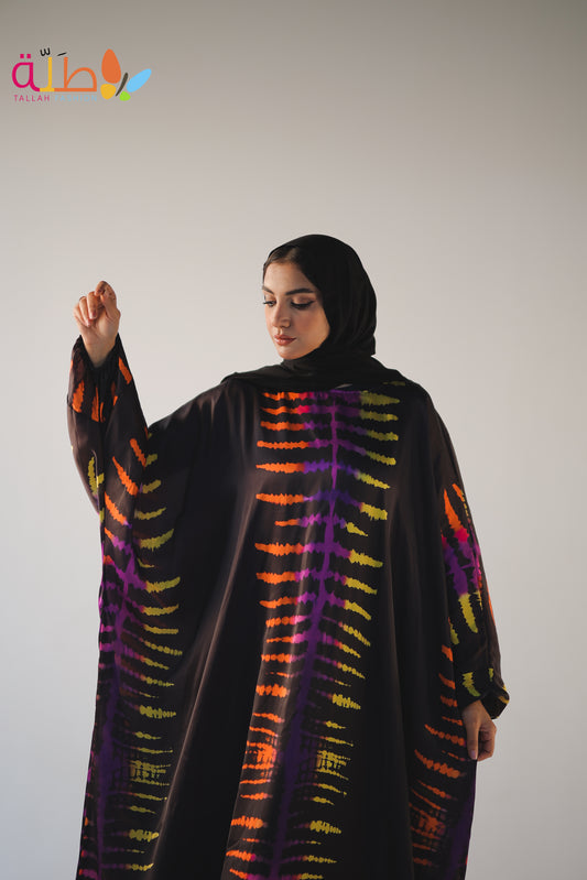 Malhafa Satin - black & neon