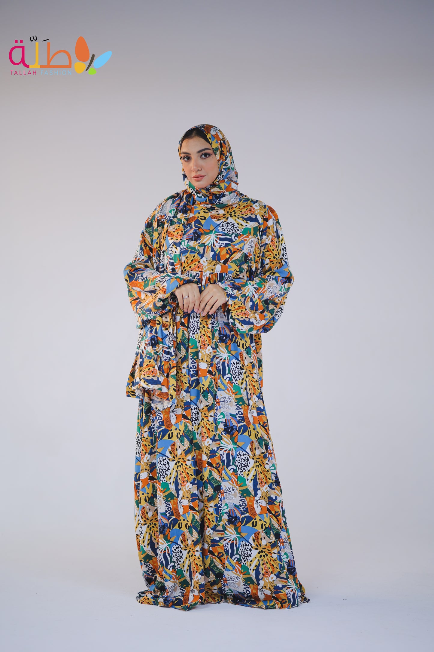Viscose - colorful pattern
