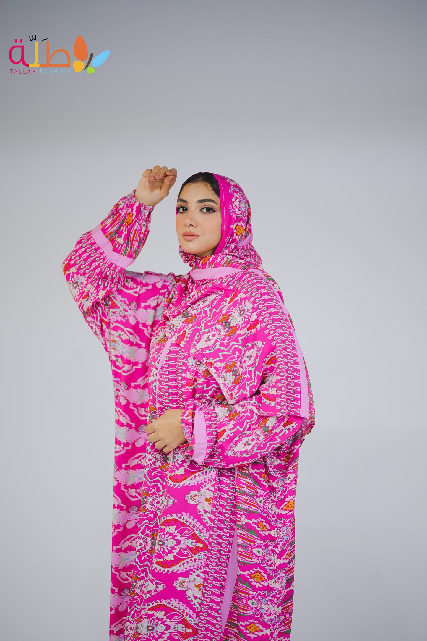 Viscose - pink pattern