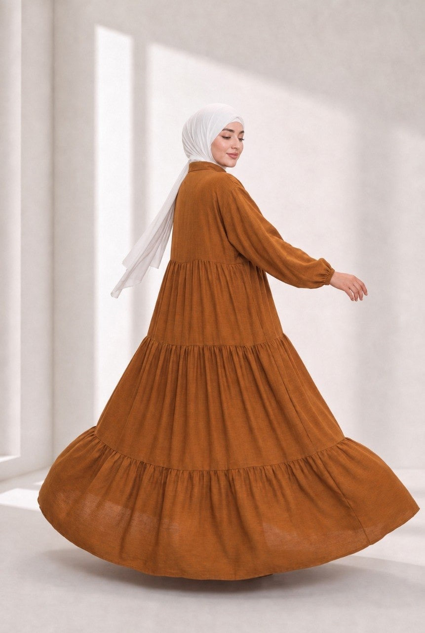 Flow Dress - cinnamon