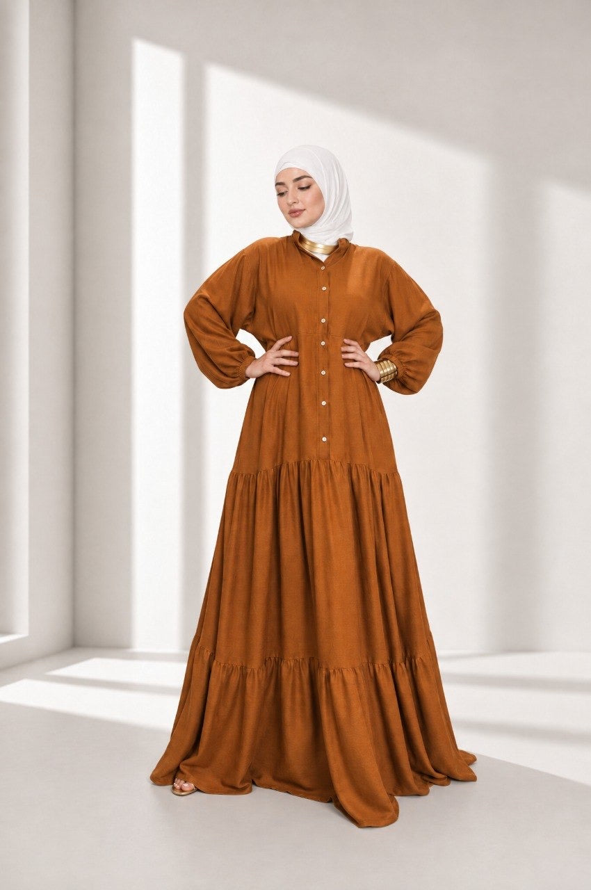 Flow Dress - cinnamon
