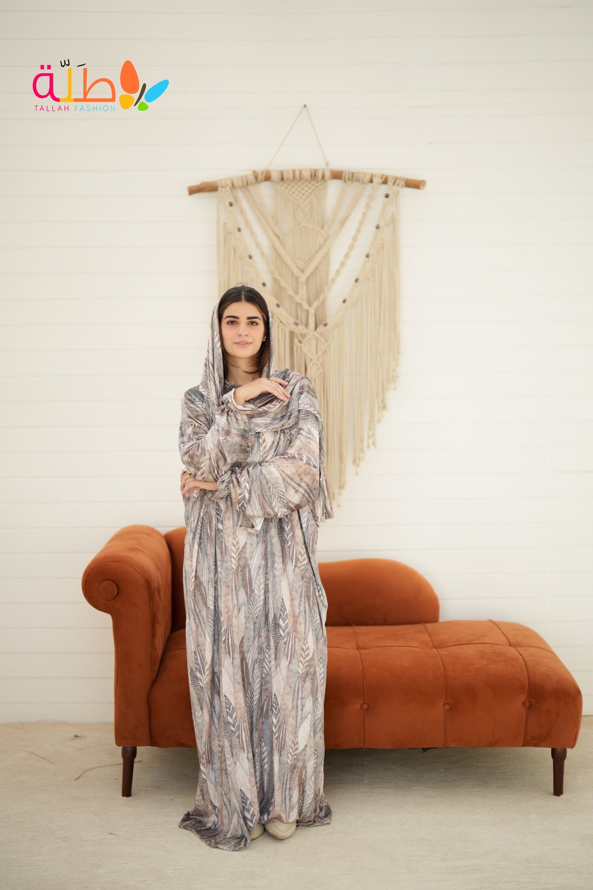 Isdal — Velvet — Grey & beige, wheat print