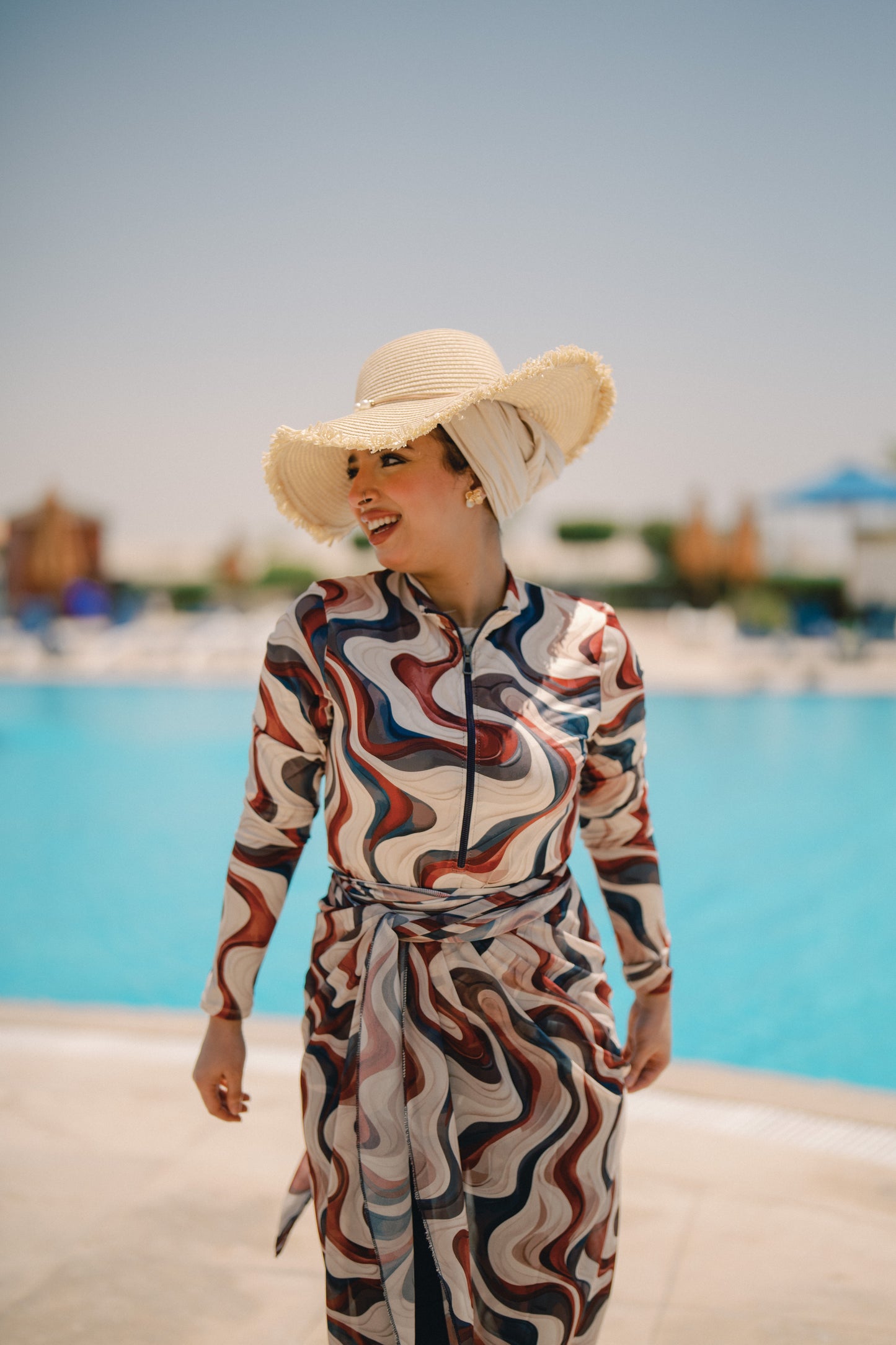 Burkini - brown wave
