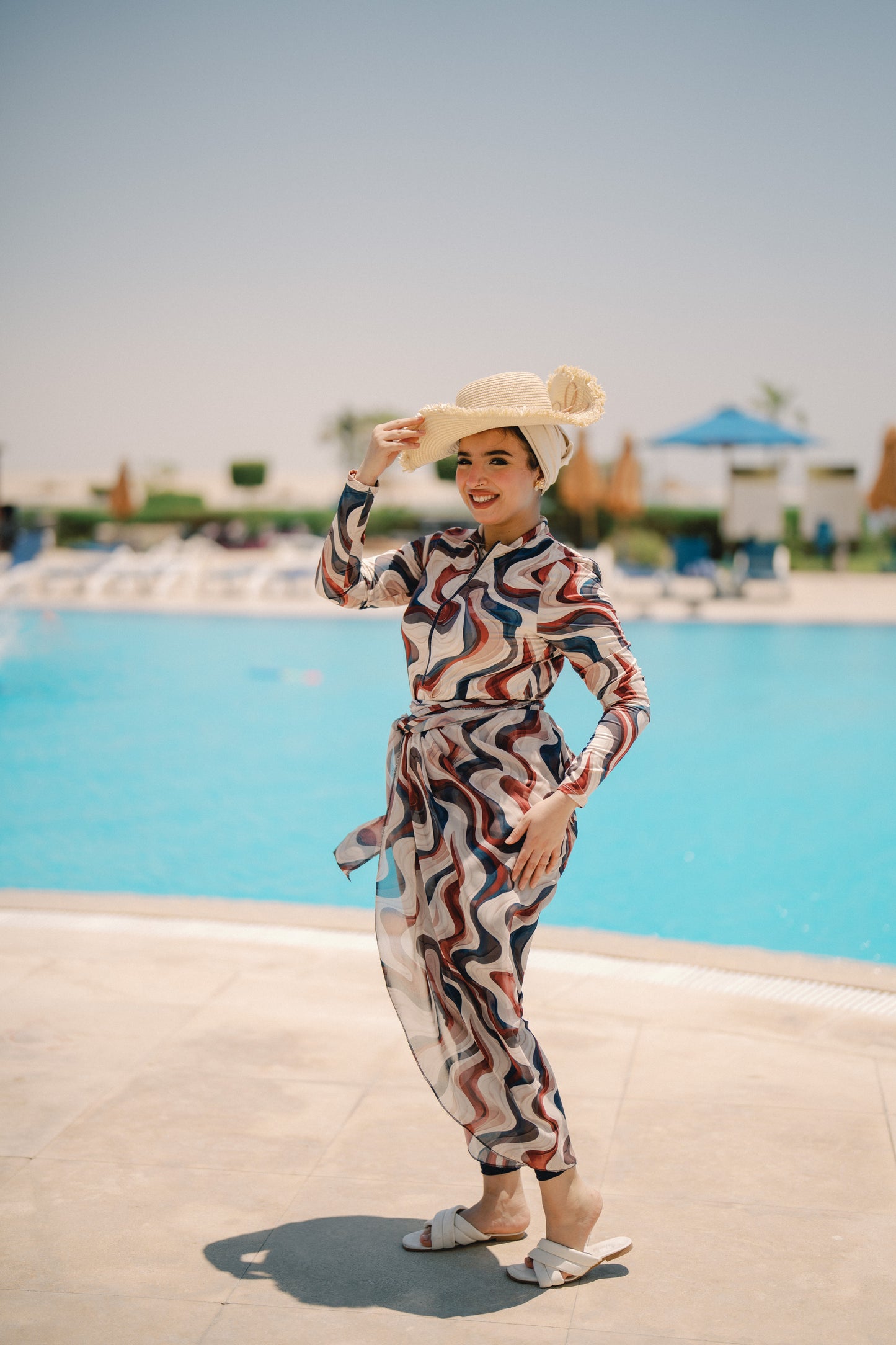 Burkini - brown wave