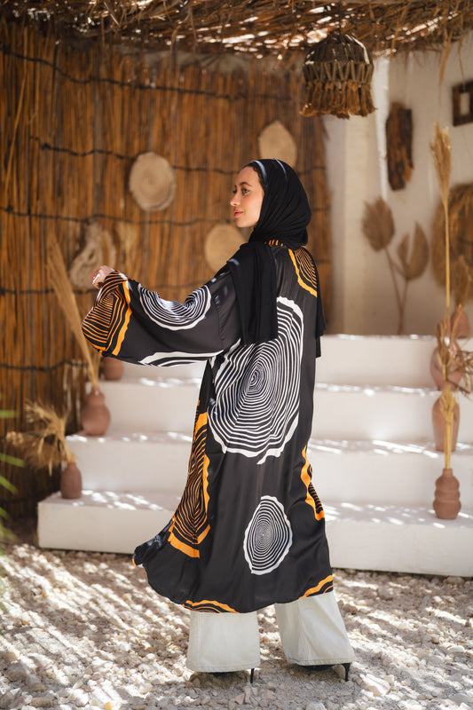cardigan satin - nutshell black