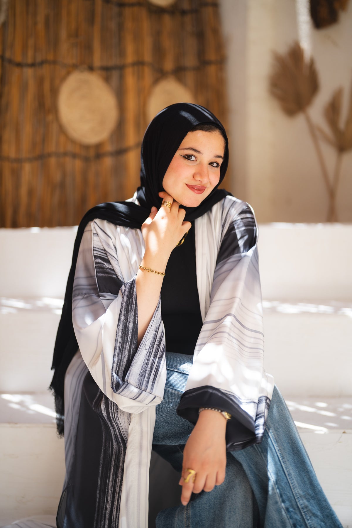 cardigan satin - clean lines