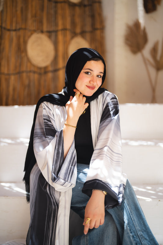 cardigan satin - clean lines