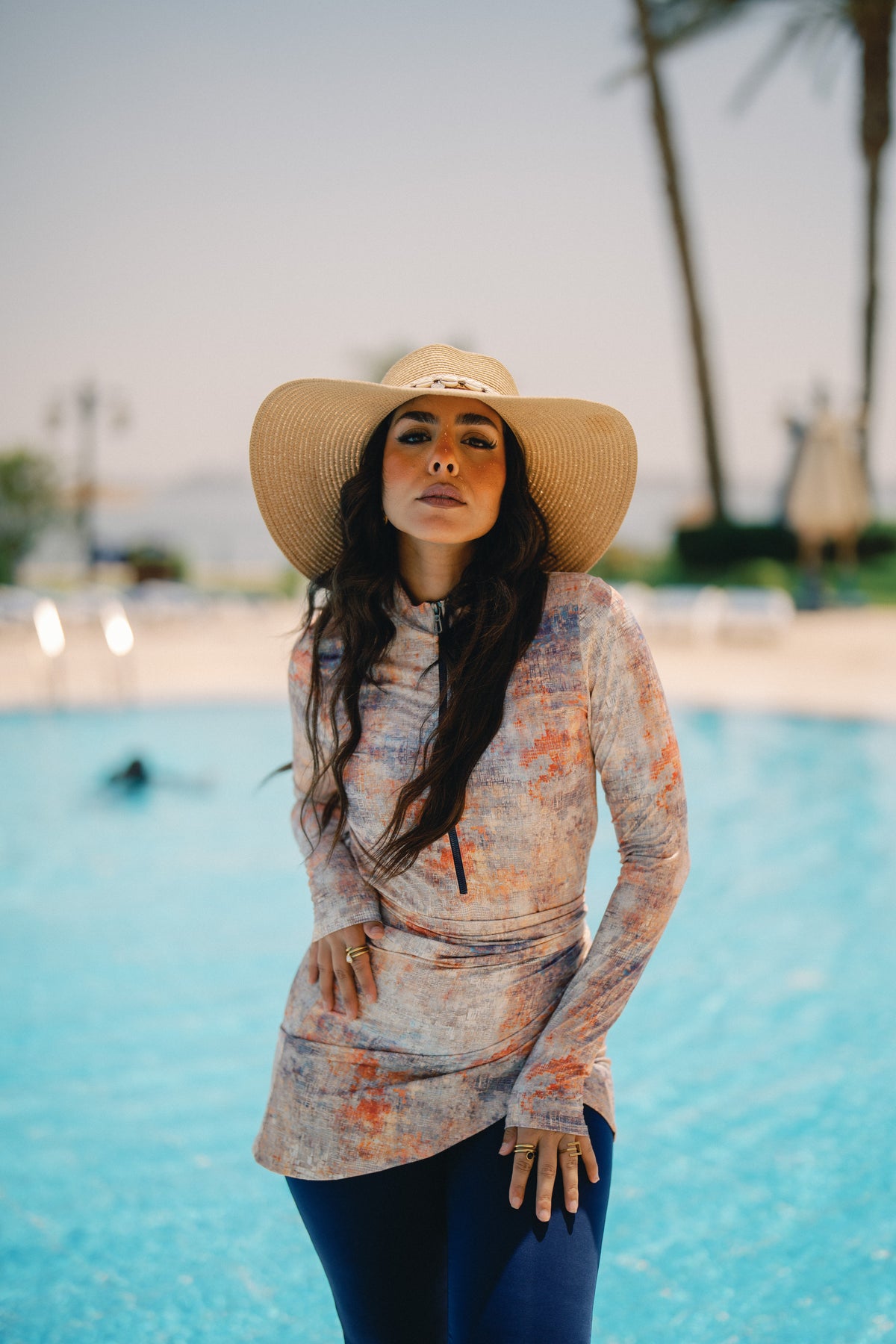 Burkini - orange & beig