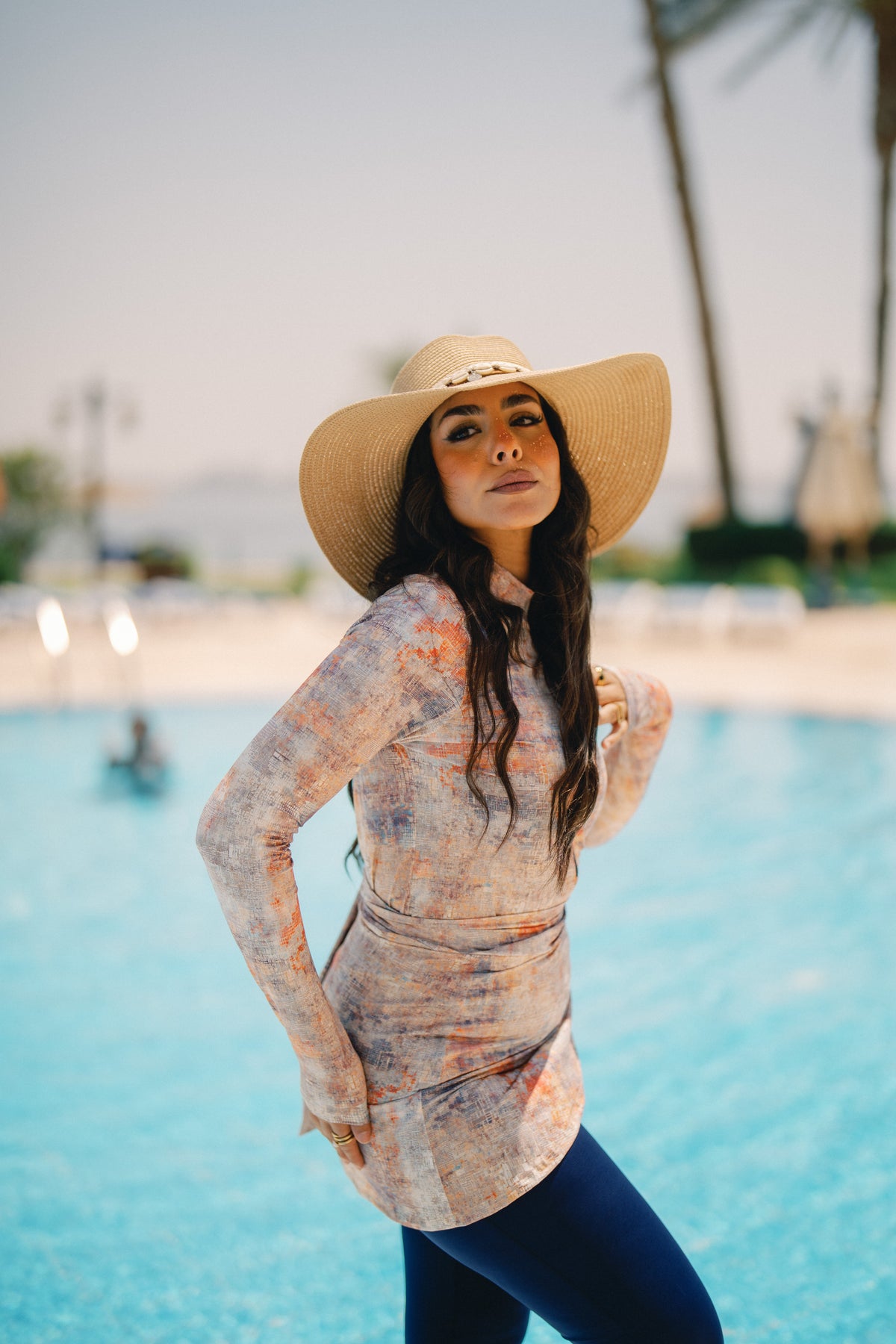 Burkini - orange & beig