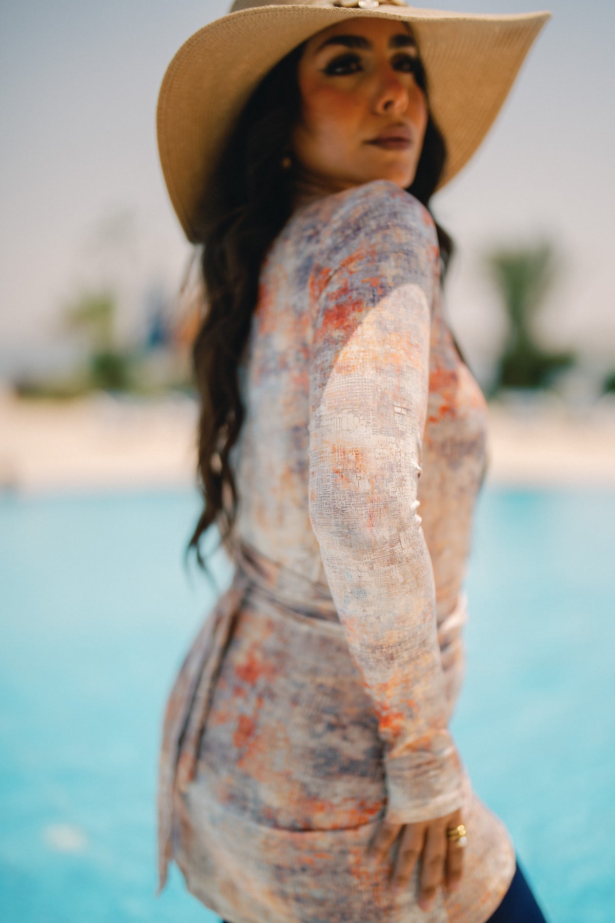 Burkini - orange & beig