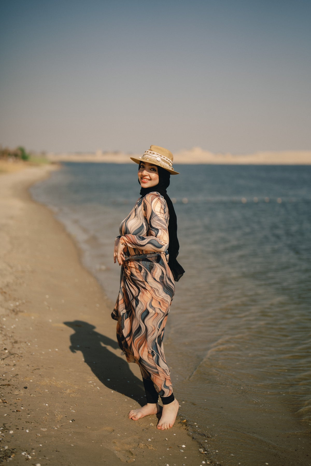 Burkini - brown wave