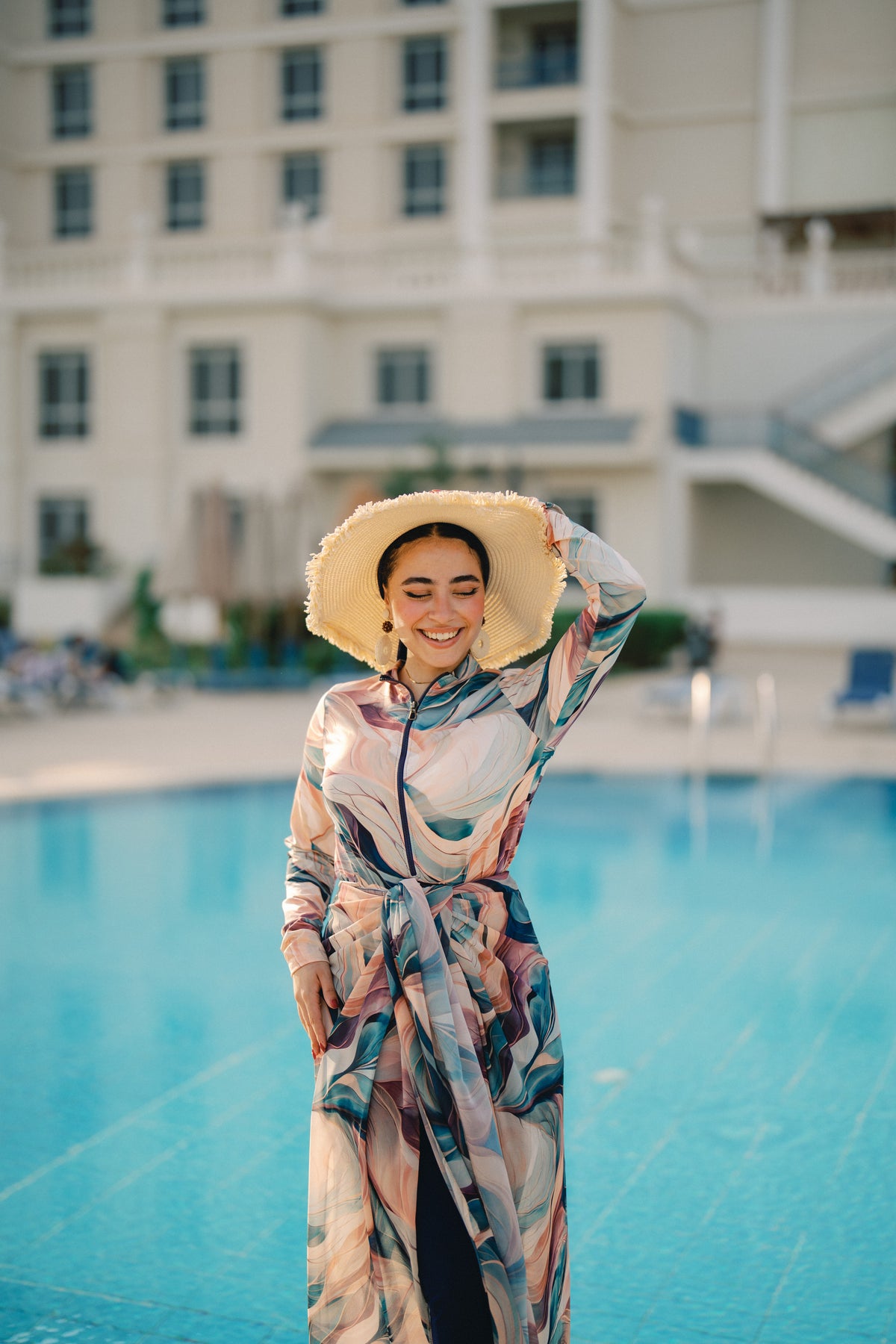Burkini - pink & blue mix