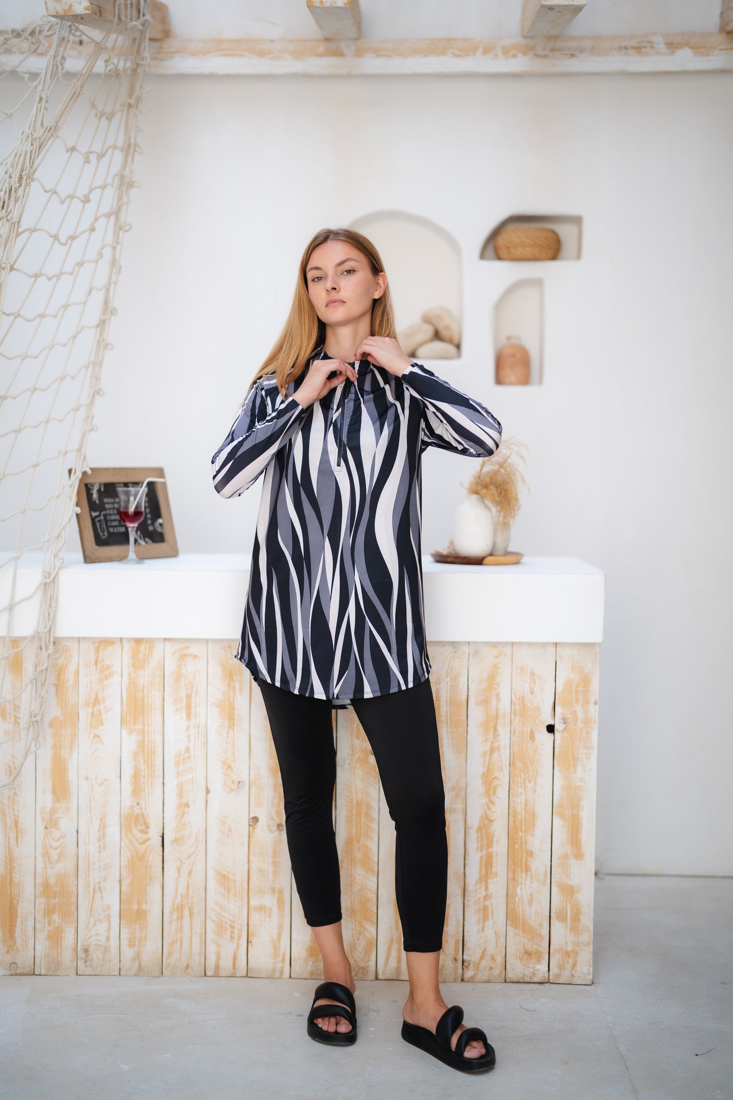burkini - wood blue