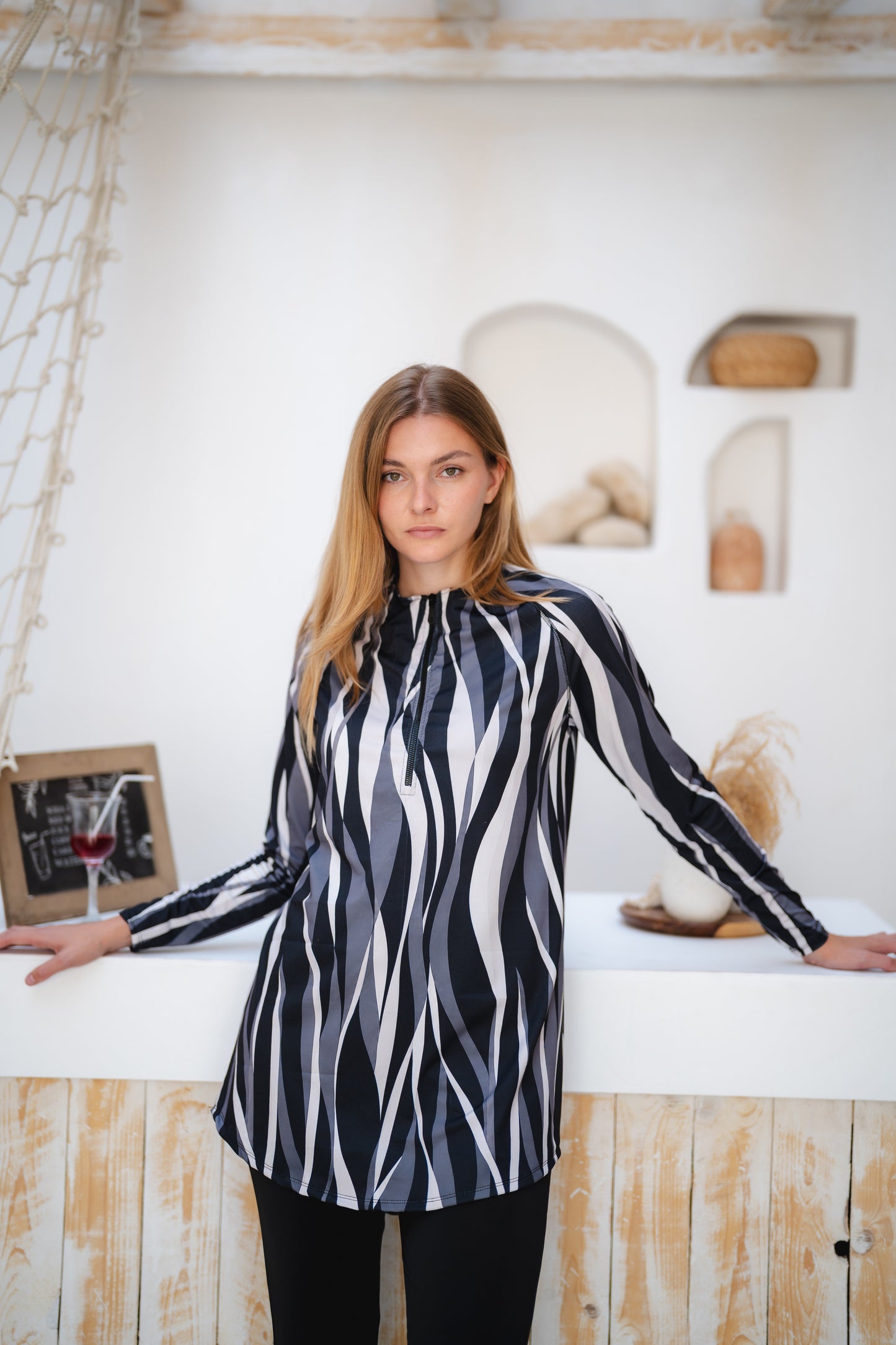 burkini - wood blue